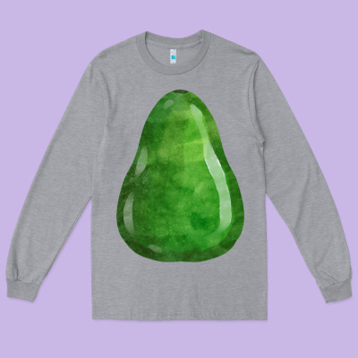 Avocado Fa Element Long Sleeve Tee Designed By Fadigitalartstudio