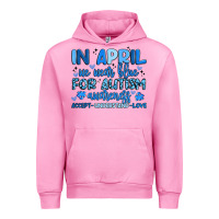 Fuchsia Pink in april we wear blue for autism awareness Urban Hoodie - Artiststas