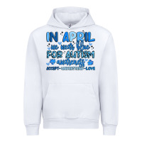 White in april we wear blue for autism awareness Urban Hoodie - Artiststas