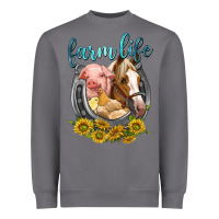 Storm chicken pig horse farm life Heavyweight Sweatshirt - texasbilliewilder