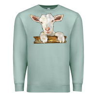 Seafoam baby cashmere goat Premium Sweatshirt - LillyAllenDesigns