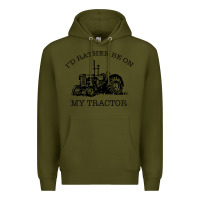Army Green I D Rather Be On My Tractor Premium Hoodie - Bettercallsaul