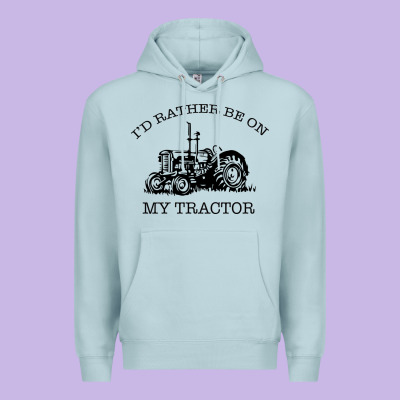 I D Rather Be On My Tractor Premium Hoodie Designed By Bettercallsaul