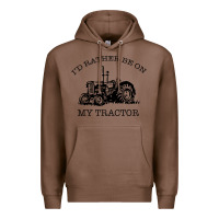 Chestnut I D Rather Be On My Tractor Premium Hoodie - Bettercallsaul