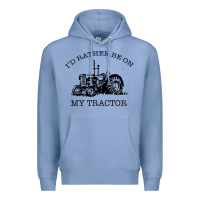 Colony Blue I D Rather Be On My Tractor Premium Hoodie - Bettercallsaul