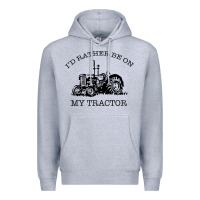 Heather Grey I D Rather Be On My Tractor Premium Hoodie - Bettercallsaul