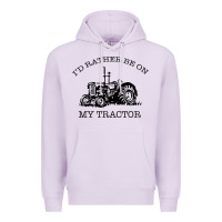 Lilac I D Rather Be On My Tractor Premium Hoodie - Bettercallsaul