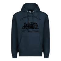 Navy I D Rather Be On My Tractor Premium Hoodie - Bettercallsaul
