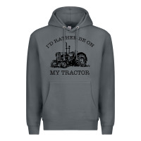 Rock I D Rather Be On My Tractor Premium Hoodie - Bettercallsaul