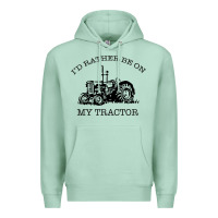 Seafoam I D Rather Be On My Tractor Premium Hoodie - Bettercallsaul