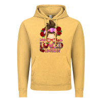 Vintage Mustard one loved teacher messy bun Vintage Hoodie - RanaPortraitStore