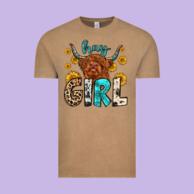 Hay Girl Vintage Tee Designed By Zillion Design Studio