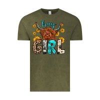 Vintage Olive hay girl Vintage Tee - Zillion Design Studio