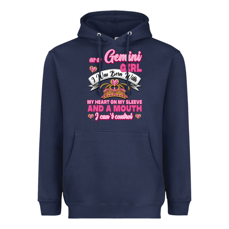 As A Gemini Girl I Was Born With My Heart On My Sleeve And A Mouth Heavyweight Hoodie by Jasminsmagicworld | Teevron