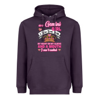 Plum As A Gemini Girl I Was Born With My Heart On My Sleeve And A Mouth Heavyweight Hoodie - Jasminsmagicworld