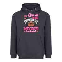 Smoke As A Gemini Girl I Was Born With My Heart On My Sleeve And A Mouth Heavyweight Hoodie - Jasminsmagicworld