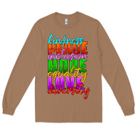 Toasted Coconut kindness peace inclusion hope equality love diversity Long Sleeve Tee - HRA Design Shop