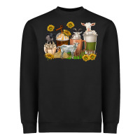 Black coffee cups goats Heavyweight Sweatshirt - texasbilliewilder