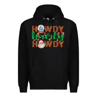 Black howdy howdy howdy Premium Hoodie - AdoDesignShop
