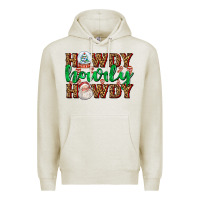 Oatmeal Heather howdy howdy howdy Premium Hoodie - AdoDesignShop