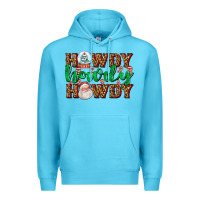 Ocean Blue howdy howdy howdy Premium Hoodie - AdoDesignShop