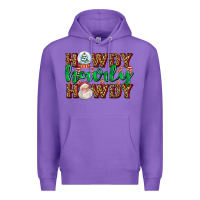 Purple howdy howdy howdy Premium Hoodie - AdoDesignShop