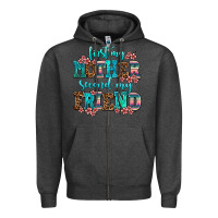 Charcoal Heather first my mother second my friend Zipper Hoodie - AdoDesignShop