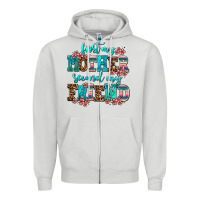 Dove Grey first my mother second my friend Zipper Hoodie - AdoDesignShop