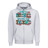 Heather Grey first my mother second my friend Zipper Hoodie - AdoDesignShop