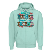 Seafoam first my mother second my friend Zipper Hoodie - AdoDesignShop