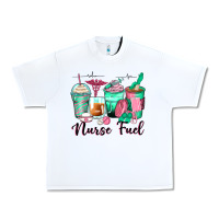 White nurse fuel coffee cups Urban Heavy Tee - Zillion Design Studio