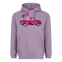 Lavender valentine's day pink truck Heavyweight Hoodie - BarkalooDesign