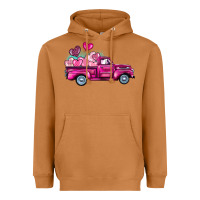 Meerkat valentine's day pink truck Heavyweight Hoodie - BarkalooDesign