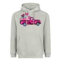 Moon Dust valentine's day pink truck Heavyweight Hoodie - BarkalooDesign