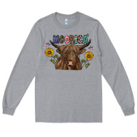 Heather Grey Moorica Long Sleeve Tee - CowhideDigitalArt