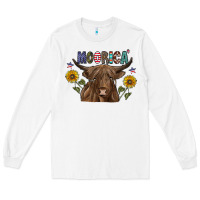 White Moorica Long Sleeve Tee - CowhideDigitalArt
