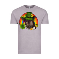 Vintage Zinc st patricks day baby cow shamrock rainbow gold Vintage Tee - RanaPortraitStore