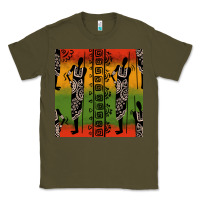 Army Green african silhouette seamless pattern Classic Tee - BundleAndBundleShop