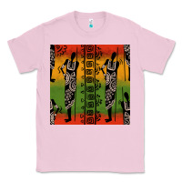 Bubblegum Pink african silhouette seamless pattern Classic Tee - BundleAndBundleShop