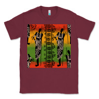 Burgundy african silhouette seamless pattern Classic Tee - BundleAndBundleShop