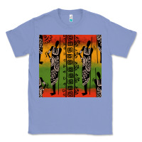 Colony Blue african silhouette seamless pattern Classic Tee - BundleAndBundleShop