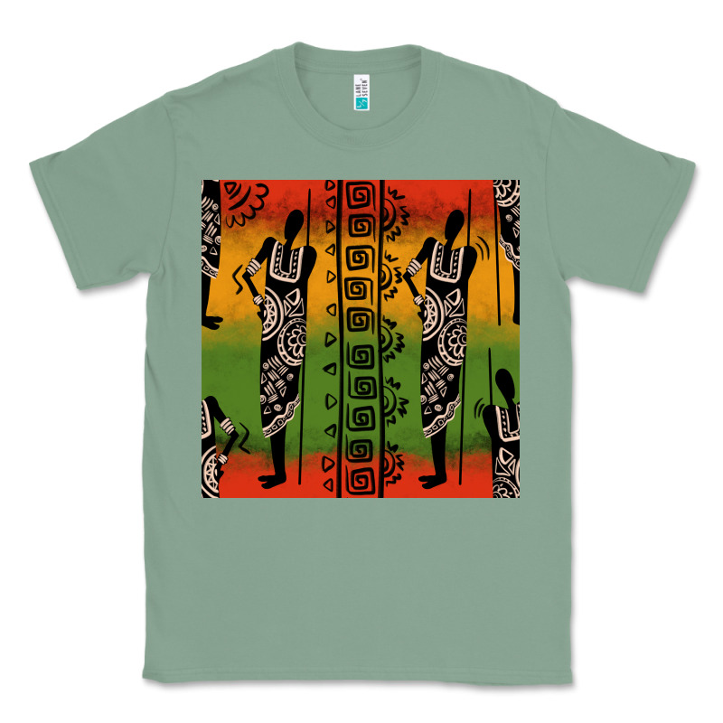 African Silhouette Seamless Pattern Classic Tee by BundleAndBundleShop | Teevron
