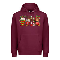 Burgundy elf coffee cups Premium Hoodie - MaliasSmallBusiness