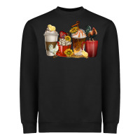 Black coffee cups rooster Heavyweight Sweatshirt - texasbilliewilder