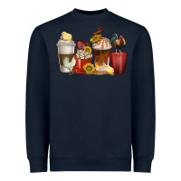 Navy coffee cups rooster Heavyweight Sweatshirt - texasbilliewilder