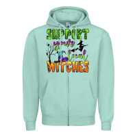Seafoam support your local witches Zipper Hoodie - BundleAndBundleShop