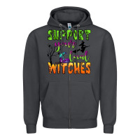 Smoke support your local witches Zipper Hoodie - BundleAndBundleShop