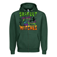 Sports Green support your local witches Zipper Hoodie - BundleAndBundleShop