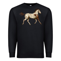 Black Appaloosa Horse Premium Sweatshirt - LillyAllenDesigns