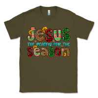 Army Green jesus the reason for the season Classic Tee - FaDigitalArtStudio